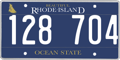 RI license plate 128704