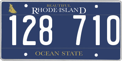 RI license plate 128710