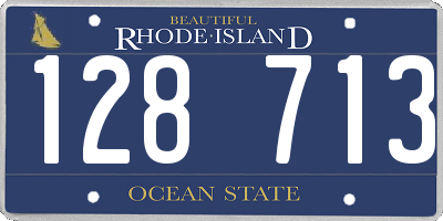 RI license plate 128713