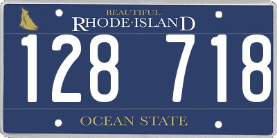 RI license plate 128718