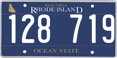 RI license plate 128719