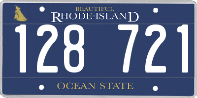 RI license plate 128721
