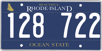 RI license plate 128722