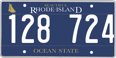 RI license plate 128724
