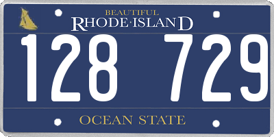 RI license plate 128729
