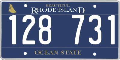 RI license plate 128731