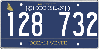 RI license plate 128732