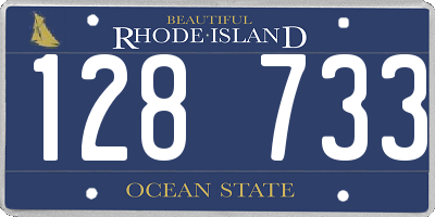 RI license plate 128733