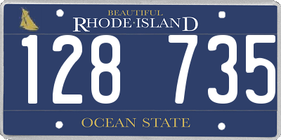 RI license plate 128735