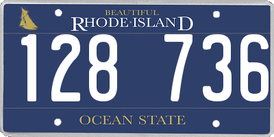 RI license plate 128736