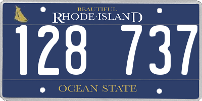 RI license plate 128737