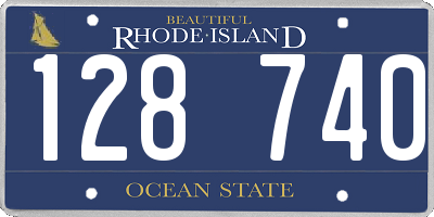 RI license plate 128740