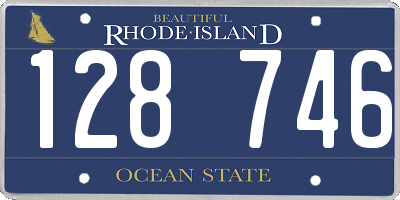 RI license plate 128746