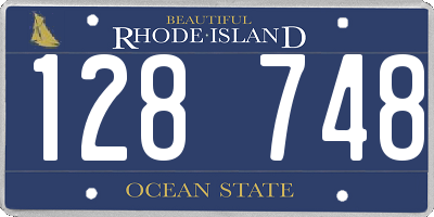 RI license plate 128748