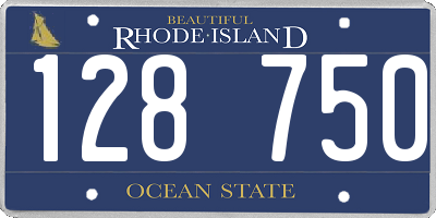 RI license plate 128750