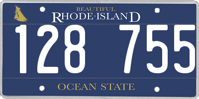 RI license plate 128755