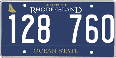 RI license plate 128760