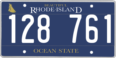 RI license plate 128761