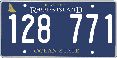 RI license plate 128771