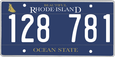 RI license plate 128781