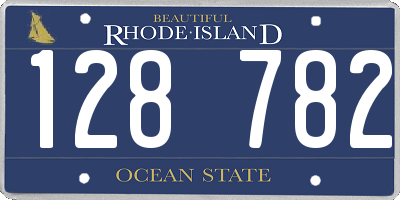 RI license plate 128782