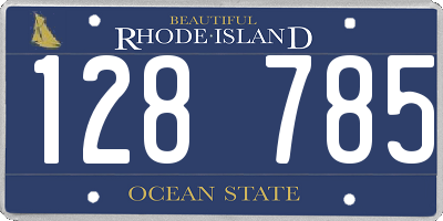 RI license plate 128785