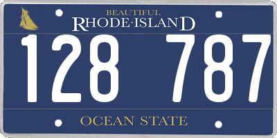 RI license plate 128787