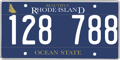 RI license plate 128788