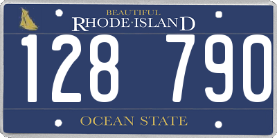 RI license plate 128790