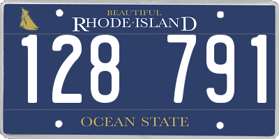 RI license plate 128791