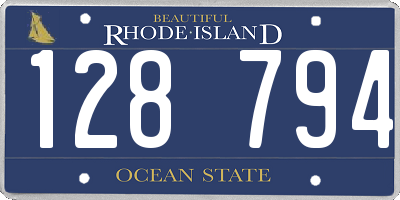 RI license plate 128794