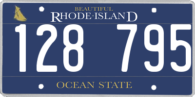 RI license plate 128795