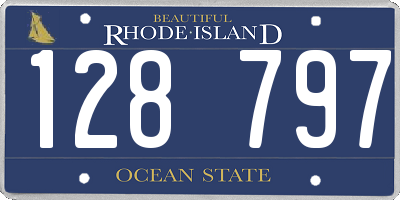 RI license plate 128797