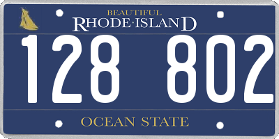 RI license plate 128802