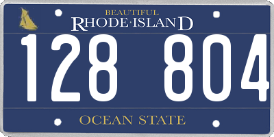 RI license plate 128804