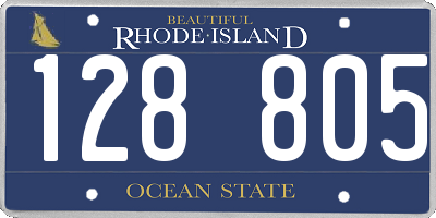 RI license plate 128805