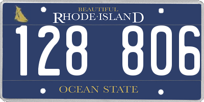 RI license plate 128806