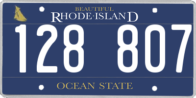 RI license plate 128807