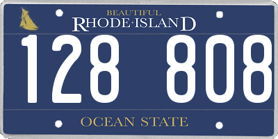 RI license plate 128808