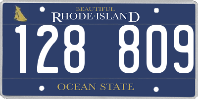 RI license plate 128809