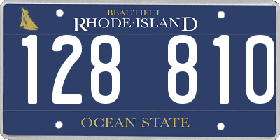 RI license plate 128810