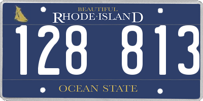 RI license plate 128813