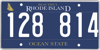 RI license plate 128814