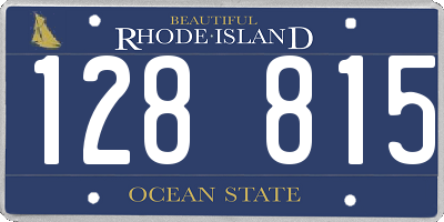 RI license plate 128815