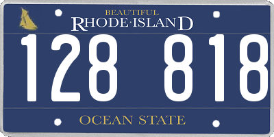 RI license plate 128818