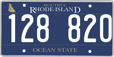 RI license plate 128820