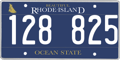 RI license plate 128825