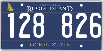 RI license plate 128826