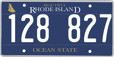 RI license plate 128827