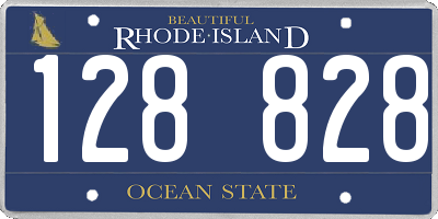 RI license plate 128828